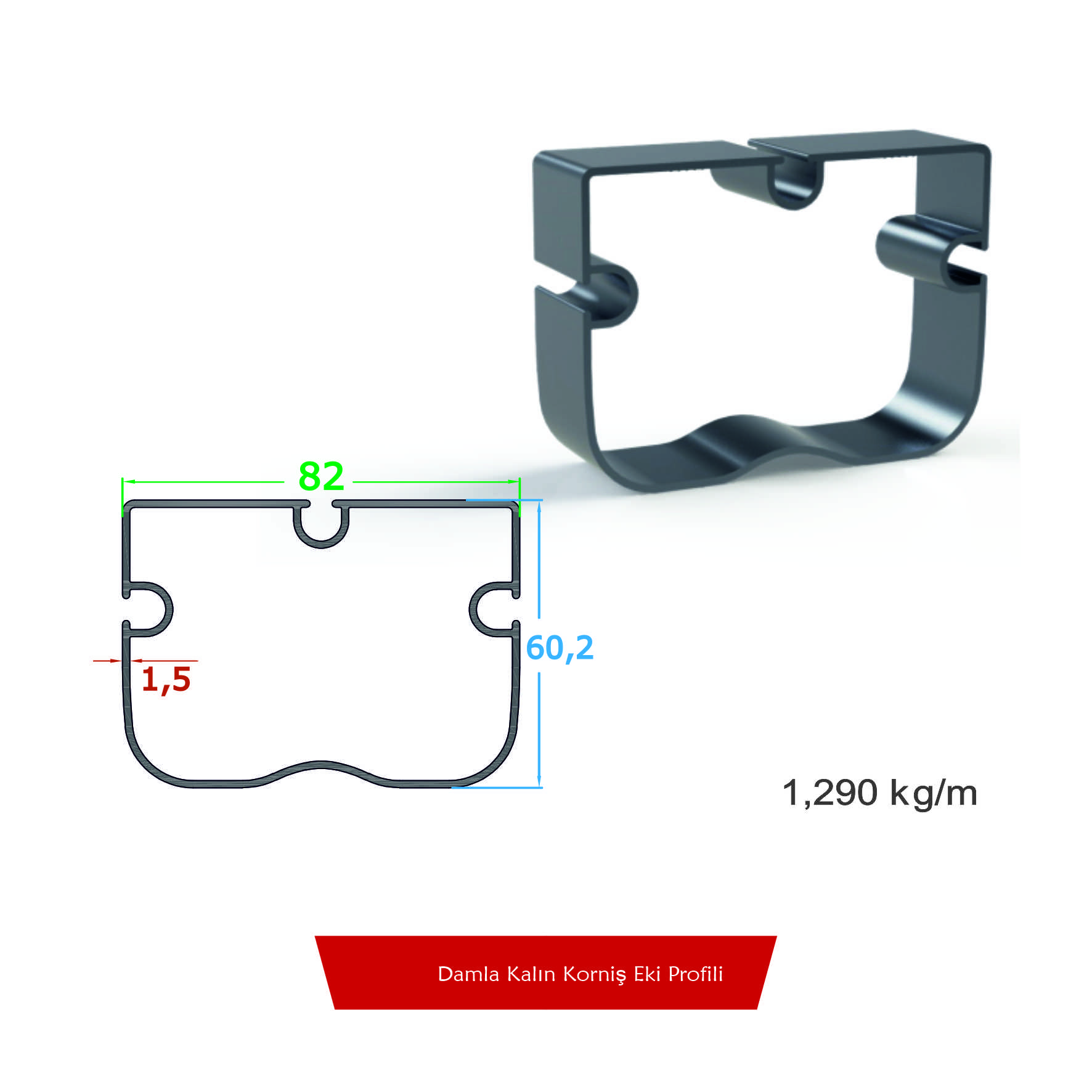 Damla Kalın Korniş Profili