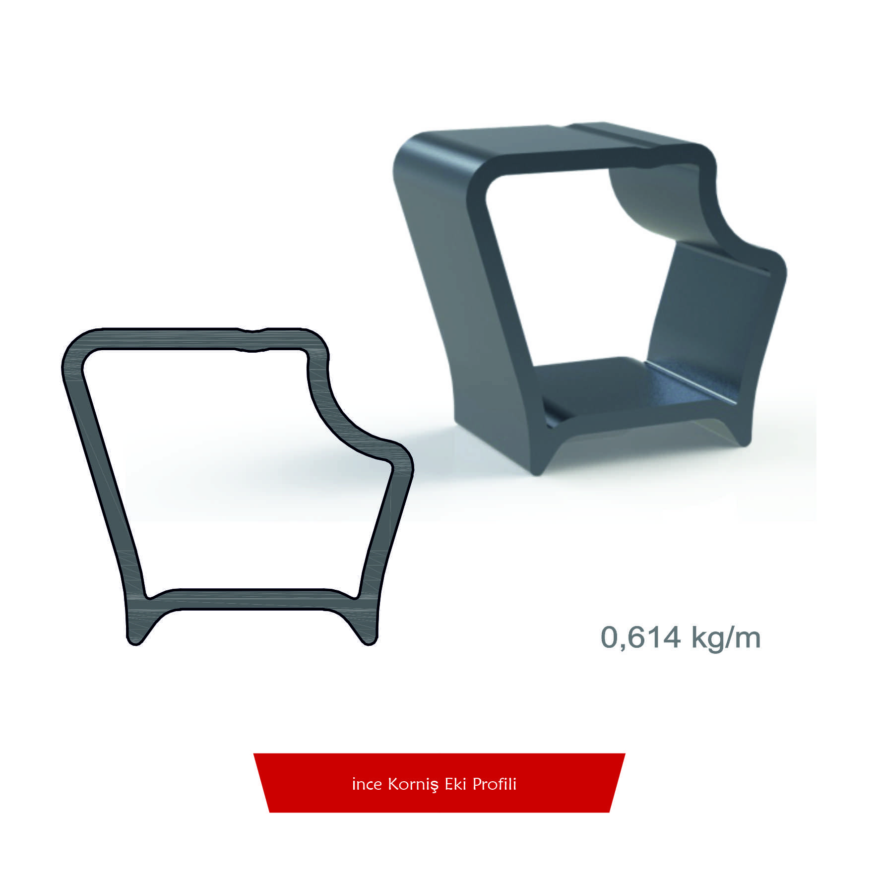 İnce Korniş Eki Profili