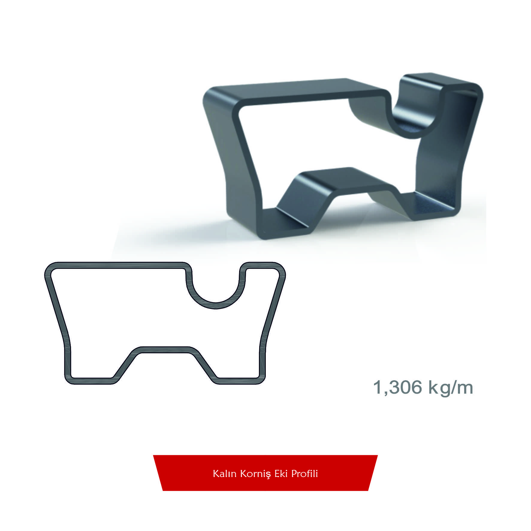 Kalın Korniş Eki Profili