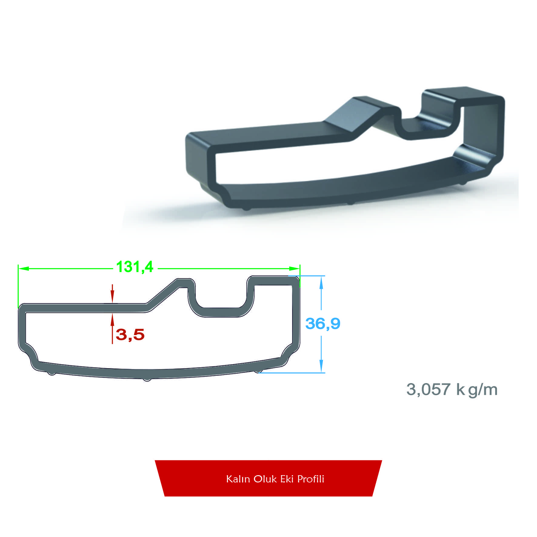 Kalın Oluk Eki Profili